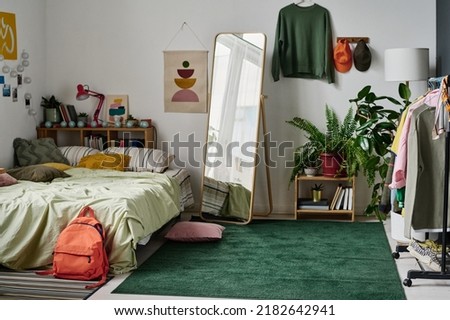 Teenage bedroom of teenage girl Royalty-Free Stock Photo #2182642941