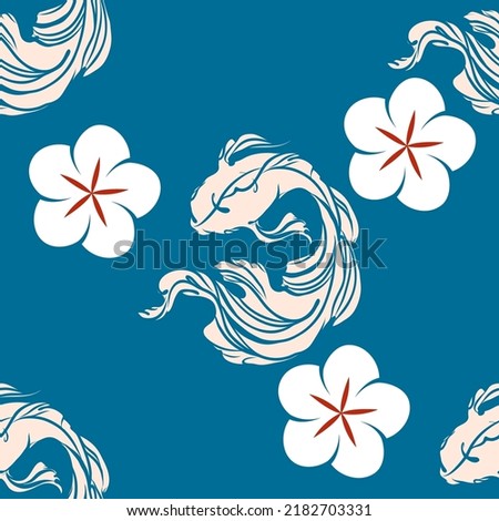 Seamless pattern of shine fishers. Vector fish pattern. Illustration for fabric, wallpaper, cover -vector.