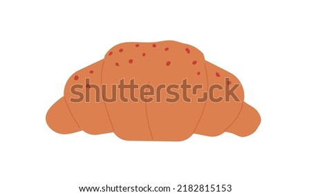 Bakery products delivery services. Croissant and sweet desserts ordering vector illustration