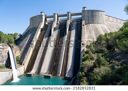 El Grado Reservoir and Hydro-electric Dam, Huesca, Spain