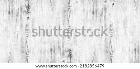 Wide white wood grain texture. Whitewashed wooden light grunge background