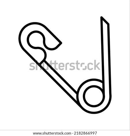 Safety pin icon,vector illustration. Flat design style. vector safety pin icon illustration isolated on White background