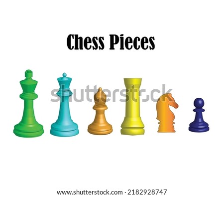 Chess 3d pieces silhouette vector icon set isolated on white background. Black chess figures king, queen, bishop, knight, rook, pawn game design elements. Flat design simple clip art illustration