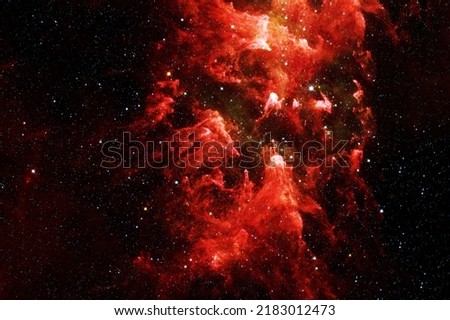 Fiery galaxy on a dark background. Elements of this image furnished by NASA. High quality photo