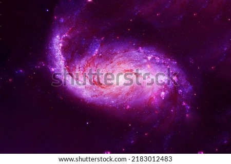 Bright, beautiful galaxy on a dark background. Elements of this image furnished by NASA. High quality photo