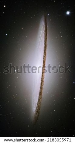 Sombrero Galaxy, M104 NGC 4594, constellation Virgo. Elements of this picture furnished by NASA