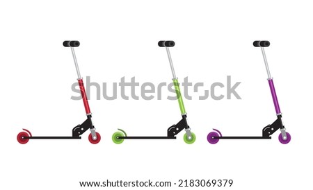 Colorful otoped scooter vector illustration