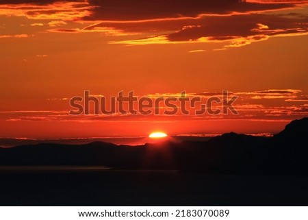 Nice sunset above Adriatic sea