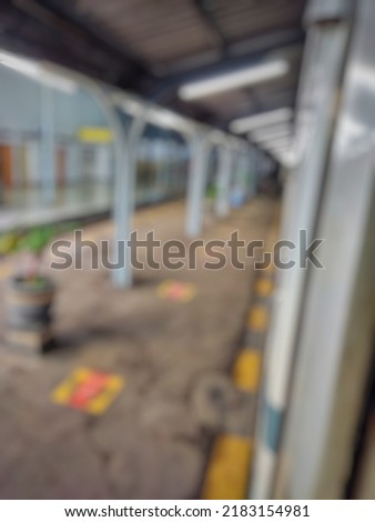 Defocused abstract background of train station platform