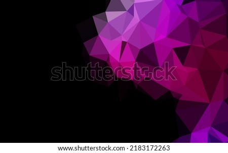 Dark Purple vector polygonal template. Colorful illustration in abstract style with gradient. Brand new style for your business design.