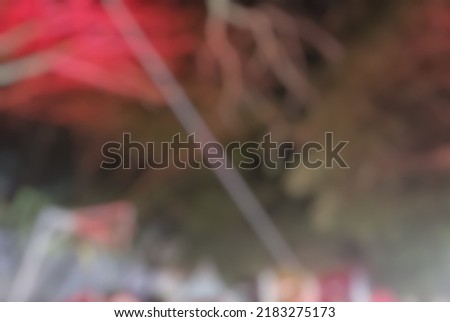 abstract blur image of night market festival for background usage.