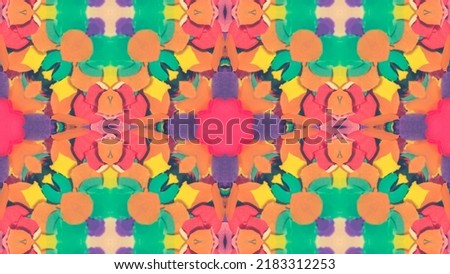 Kaleidoscope effect background with many colors