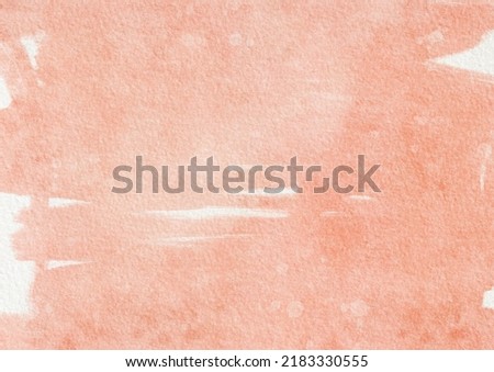 Dark Orange Color Colorful Watercolor Brush Stroke Background Paper Royalty-Free Stock Photo #2183330555