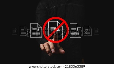Closing access to information in the shared database. Access limitation. Blocking a resource on the Internet Royalty-Free Stock Photo #2183363389