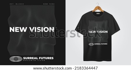 t shirt desing, black t shirt, waves Royalty-Free Stock Photo #2183364447