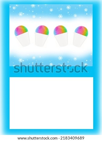 Rainbow Snow Cone, shaved ice