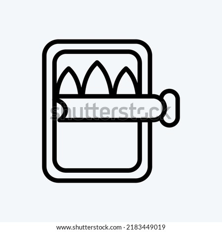Icon Canned. suitable for Meat. line style. simple design editable. design template vector. simple illustration