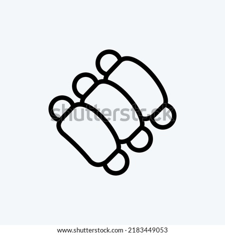 Icon Ribs. suitable for Meat. line style. simple design editable. design template vector. simple illustration