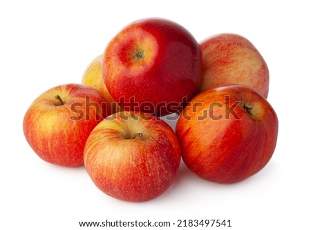 Bunch of red apples isolated on white background Royalty-Free Stock Photo #2183497541