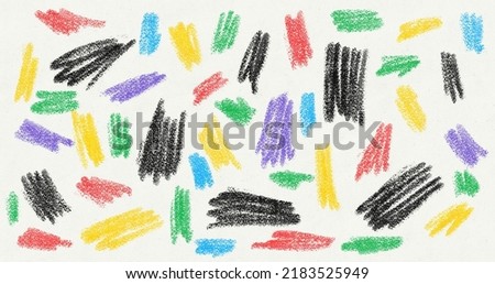 Crayon Colored Scribble Pattern on Paper Royalty-Free Stock Photo #2183525949