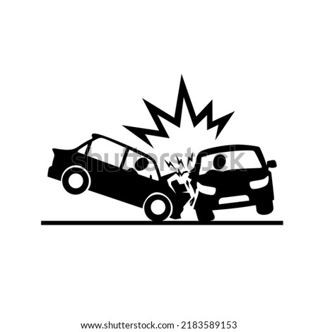 Car Crash icons vectors isolated on white background