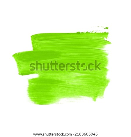 Green acrylic paint textured background. Organic creative banner. Natural brush stroke design.