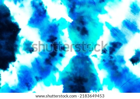 Indigo Tie Dye Turquoise .Black Bohemian Tie Dye Wrapping. Blue Tye Dye Fabrics. Ocean Watercolor Dye. Spectrum Wave . Natural Color Clothe Ornament