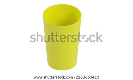 3D Yellow Glass Illustration Design