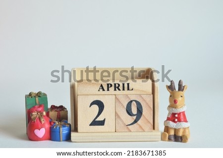 April 29, Christmas, Birthday with number cube design for the background.
