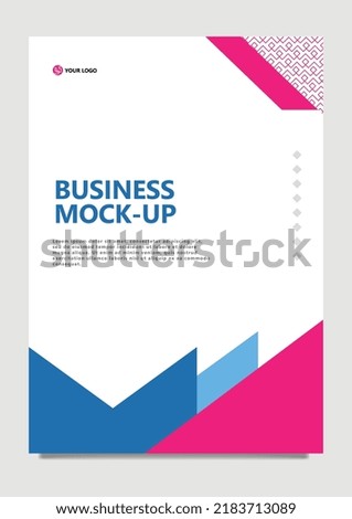 Abstract vector cover for business with colorful polygonal shapes and pattern. Suitable for catalog, certificate, company profile, proposal, and annual report.