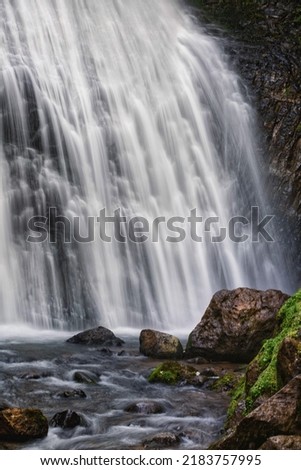 photography landscape of mountain waterfalls