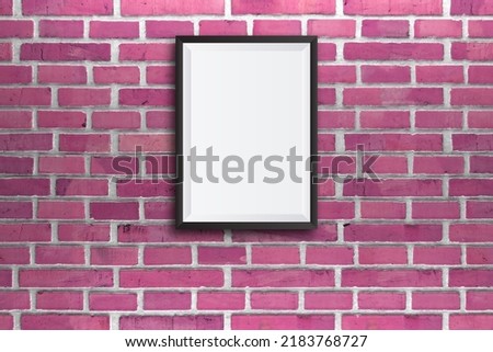Photo frame on brick background, Wall Frame Background