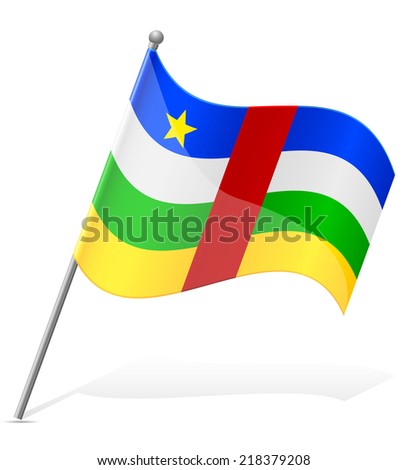 flag of Central African Republic vector illustration isolated on white background