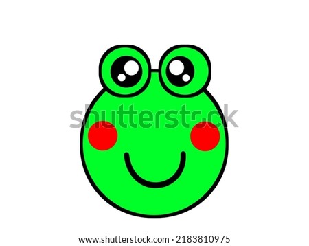 a cute smiling frog illustration. 