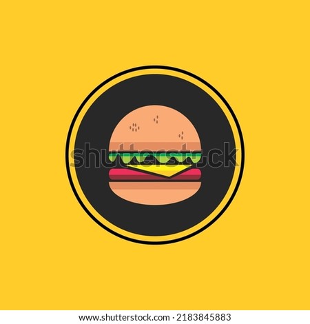 burger vector logo design, suitable use for icon, symbol and element design to describe fast food