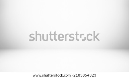 Empty white studio background. Design for displaying product. Royalty-Free Stock Photo #2183854323