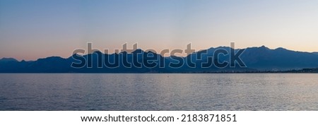 Panoramic photo of Toros mountains in Antalya.