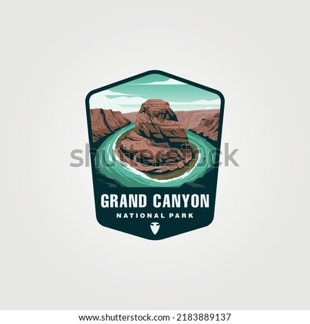 grand canyon national park vector patch logo symbol illustration design Royalty-Free Stock Photo #2183889137
