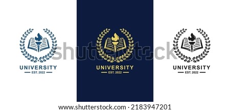 School emblem logo design vector illustration. Education logo. University logo