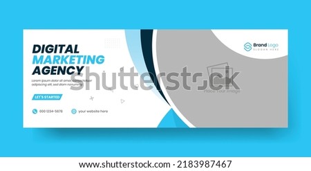 Digital marketing facebook cover | Professional business facebook cover page timeline web ad banner template.
