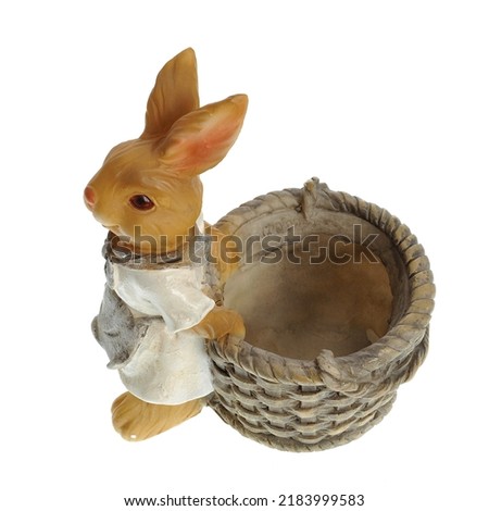 beautiful easter ornaments on white background