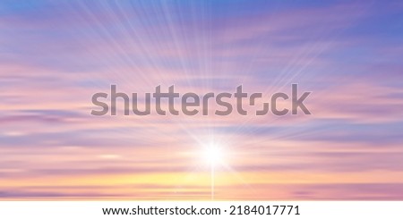 tropical sky sunset - sunrise view. multicolored amazing sky. Royalty-Free Stock Photo #2184017771
