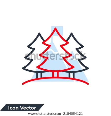forest icon logo vector illustration. tree symbol template for graphic and web design collection