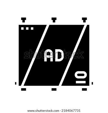 wall exhibition glyph icon vector. wall exhibition sign. isolated symbol illustration
