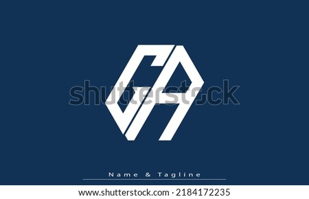 Alphabet letters Initials Monogram logo GA , AG