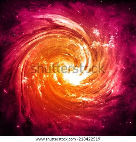 Orange and Magenta Wormhole - Elements of this Image Furnished By NASA