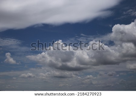 landscape blue sky picture with clouds in summer