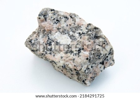 granite igneous isolated over white background Royalty-Free Stock Photo #2184291725