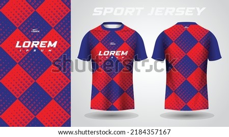 blue red shirt sport jersey design