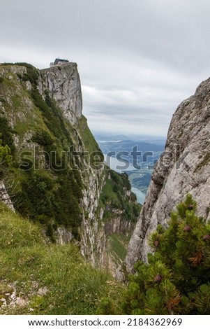 The beautiful view of Schafberg (1783 m), mountain in the Austrian state of Salzburg.
